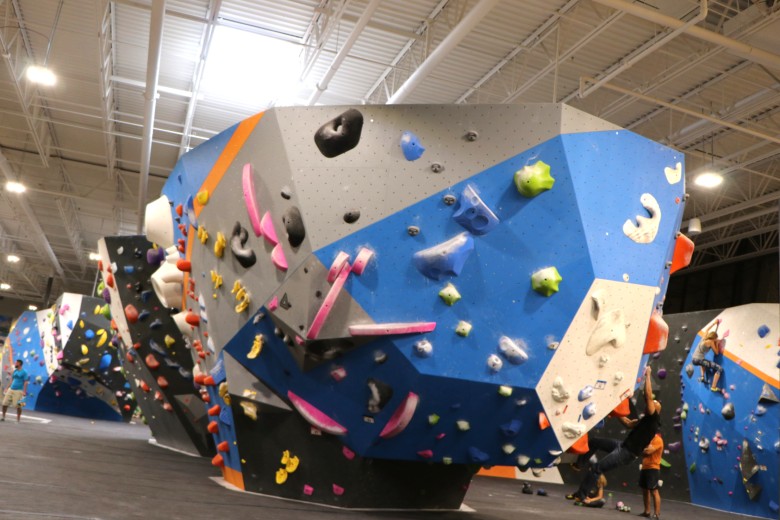 Earth Treks interior - climbing wall