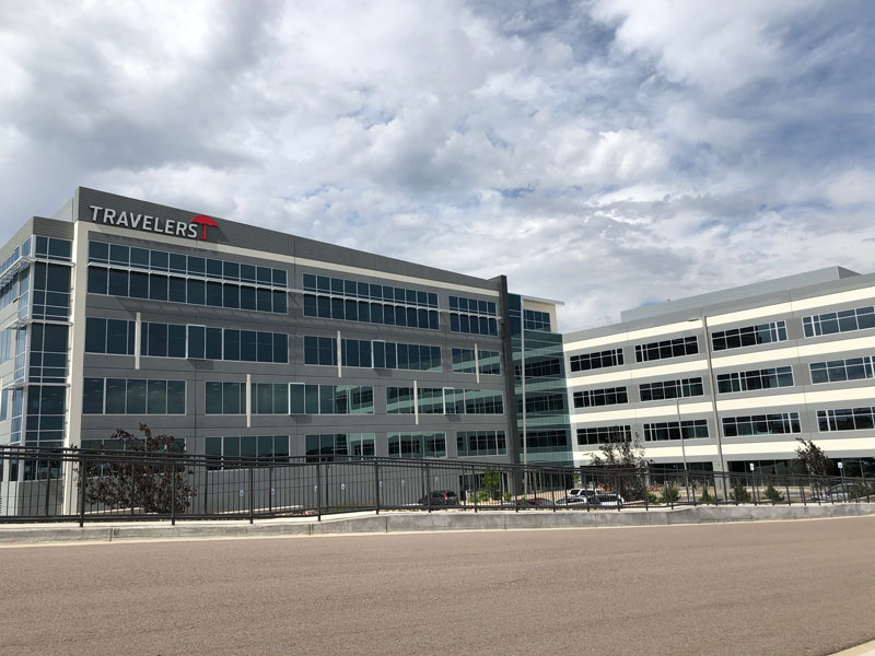 Exterior of Travelers Insurance building