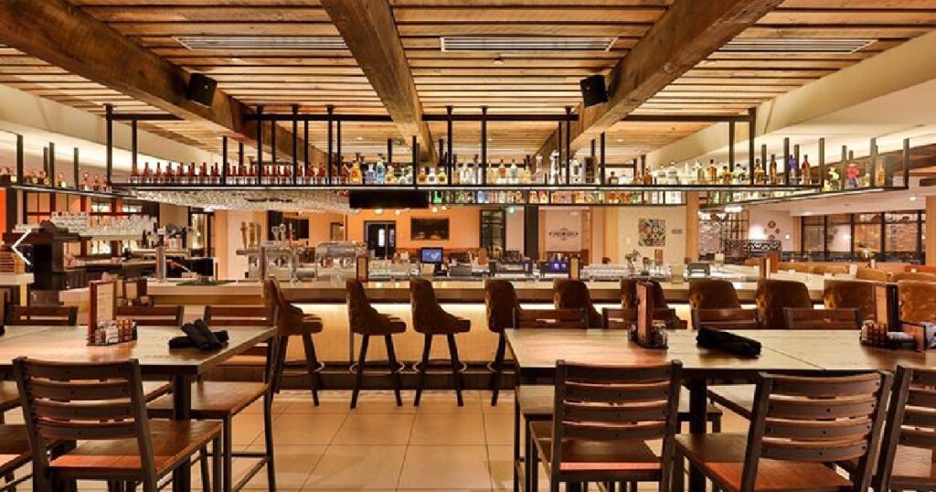 Interior of beautiful restaurant
