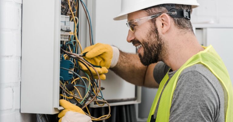 Electrical contractor happy with his job