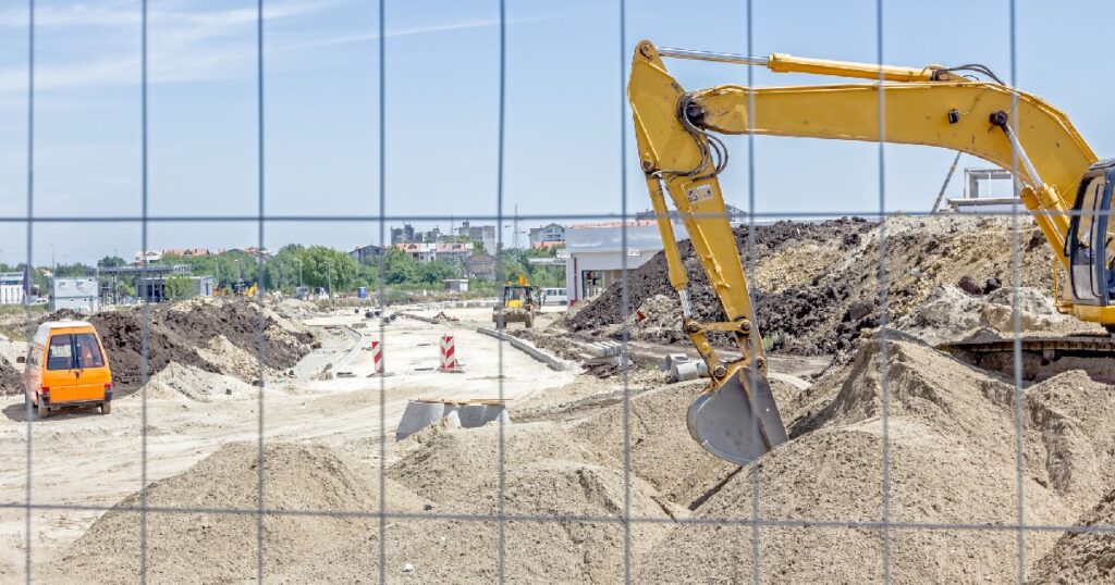 Ground up construction site
