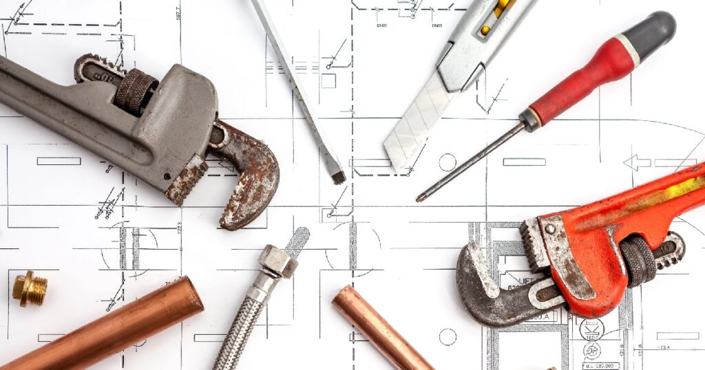 Various tools being used for tenant improvement