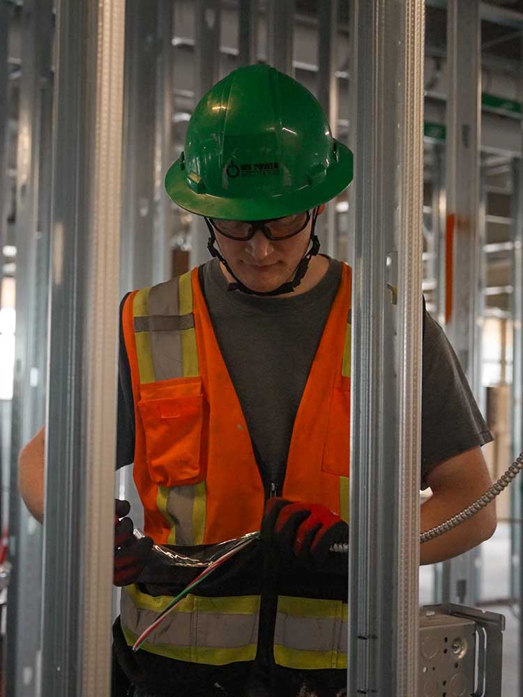 MV Power employee on a job site