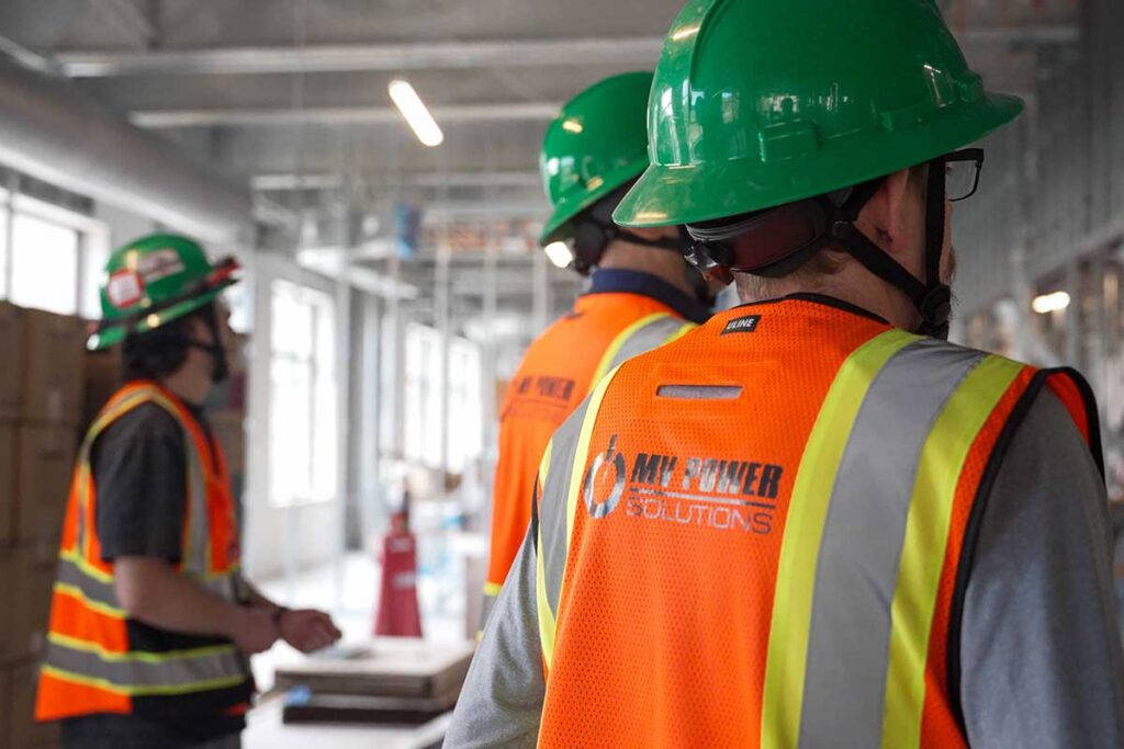 MV Power employees on a job site