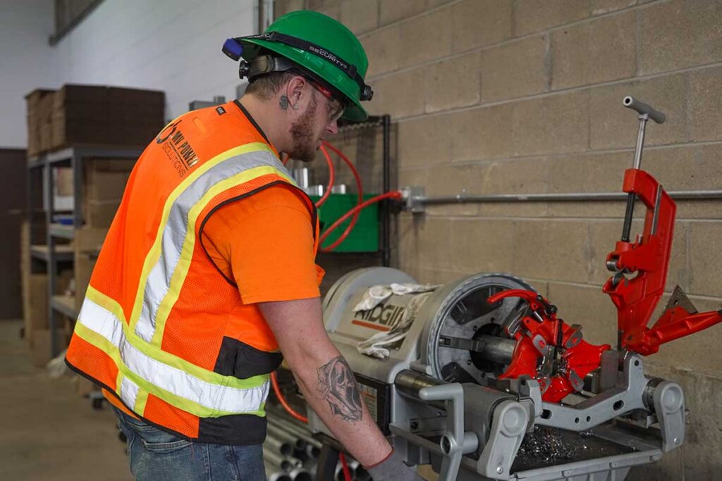 MV Power employee on a job site